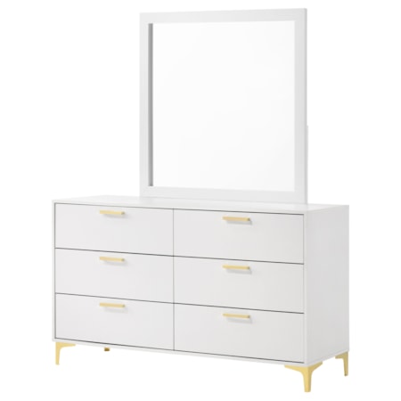 Kendall 6-Drawer Dresser w/ Mirror