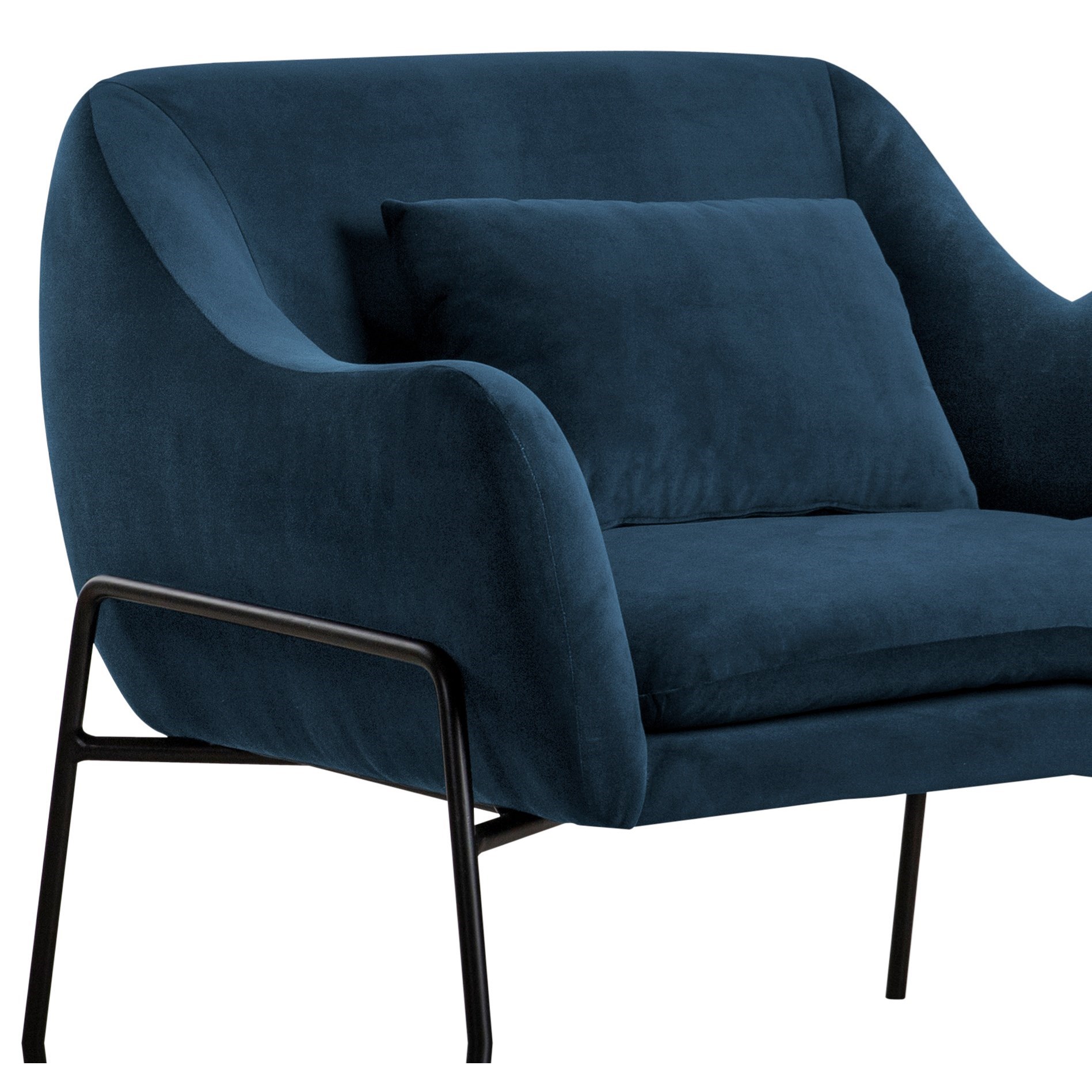 Armen Living Karen- Accent Chair with Throw Pillow