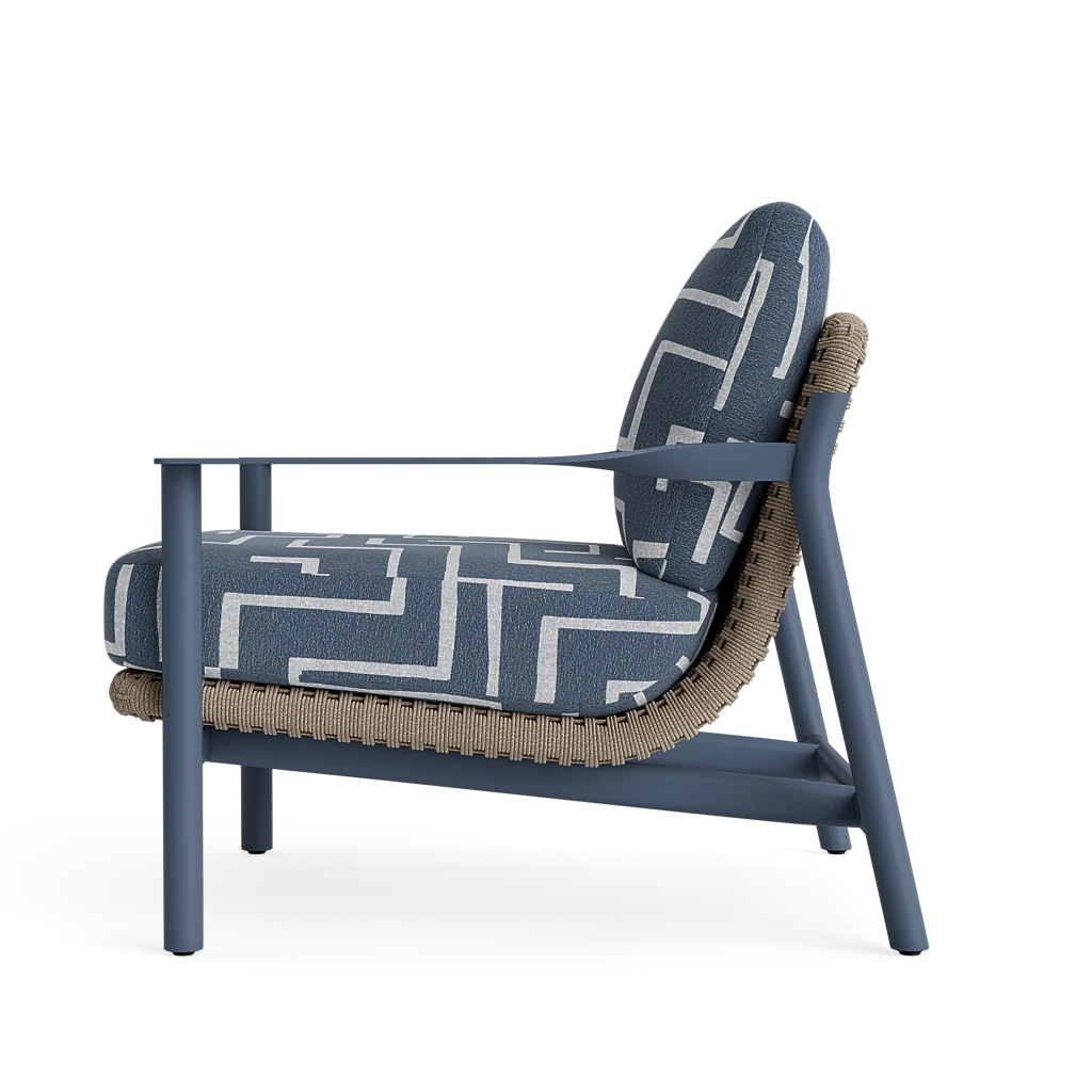 Modern Cushioned Woven Lounge Chair
