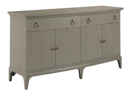 Transitional 4-Door Sideboard with 2 Drawers
