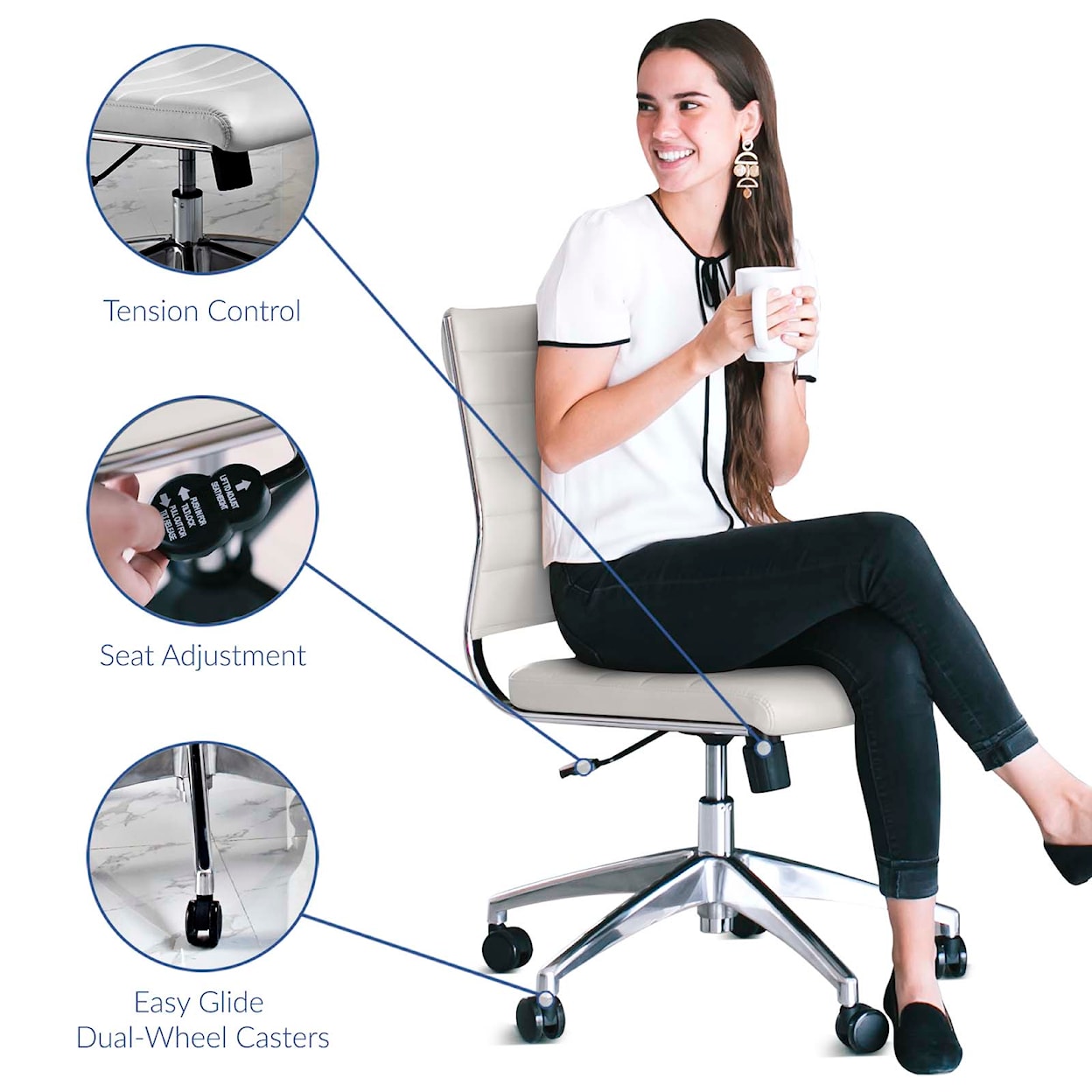 Modway Jive Armless Office Chair