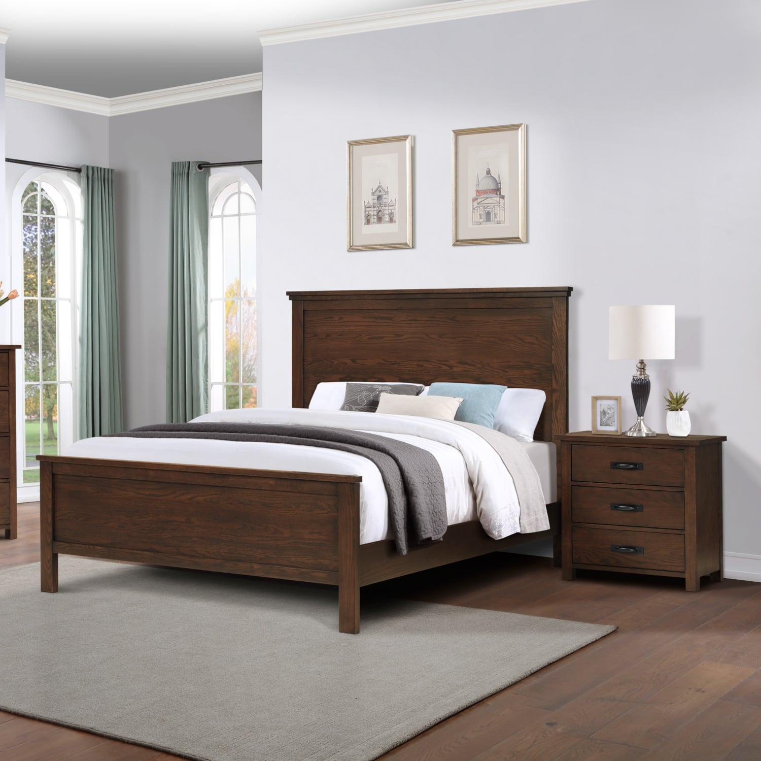 Bedroom Set - Cali. King Size - Dark Brown