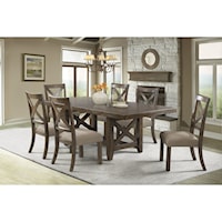 Rustic Farmhouse 5-Piece Dining Set