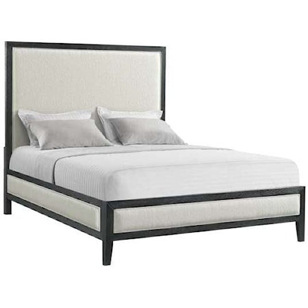 Contemporary Queen Upholstered Panel Bed