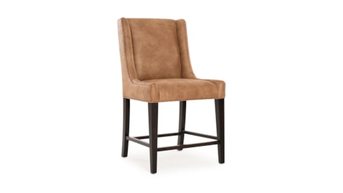 Contemporary Upholstered Counter Stool with Full Back