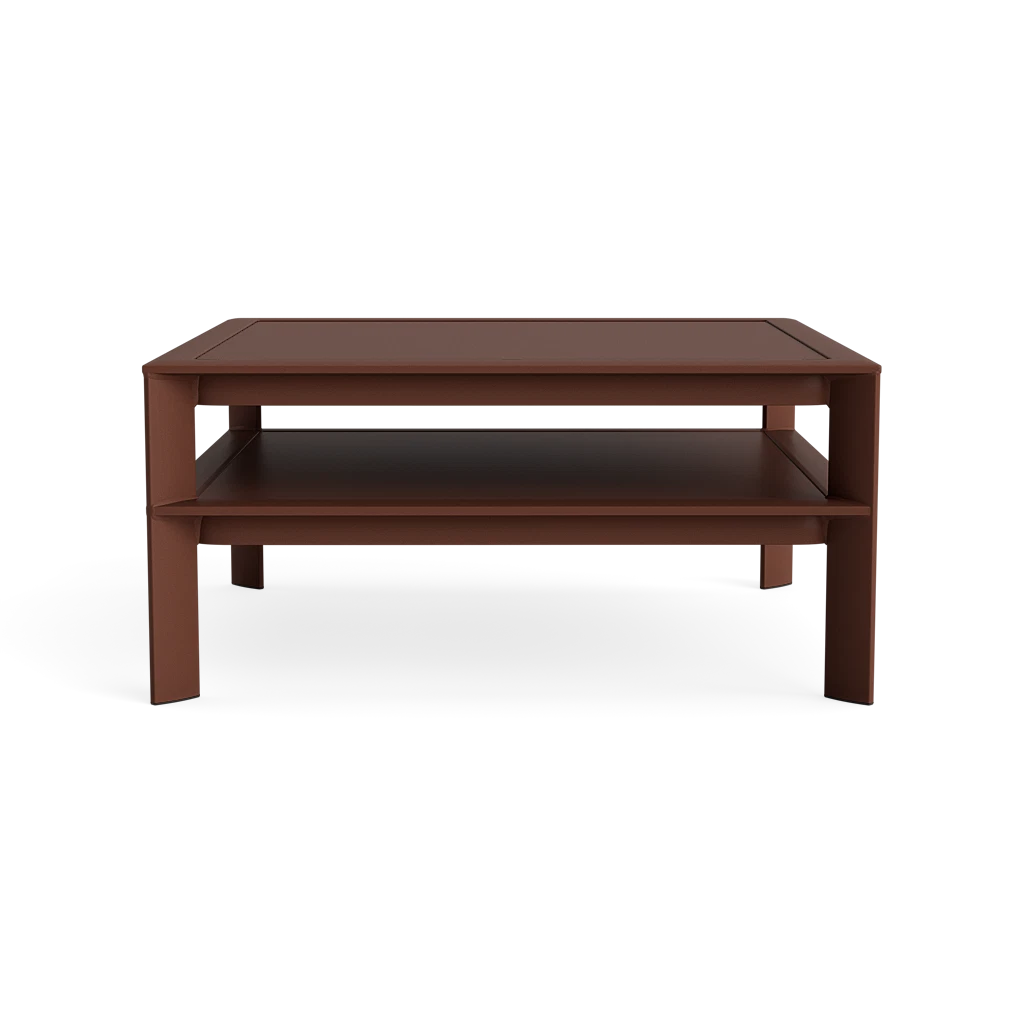 Modern 35" Sq. Corner Accent Table w/Shelf