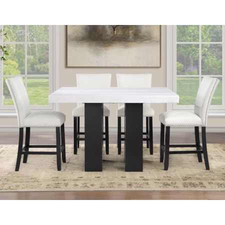 5-pc. Marble-Top Counter Set