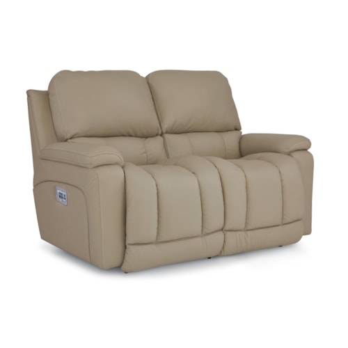 Casual Power Reclining Loveseat with USB Charging Ports and Power Tilt Headrests