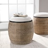 Uttermost Island Island Straw Accent Stool