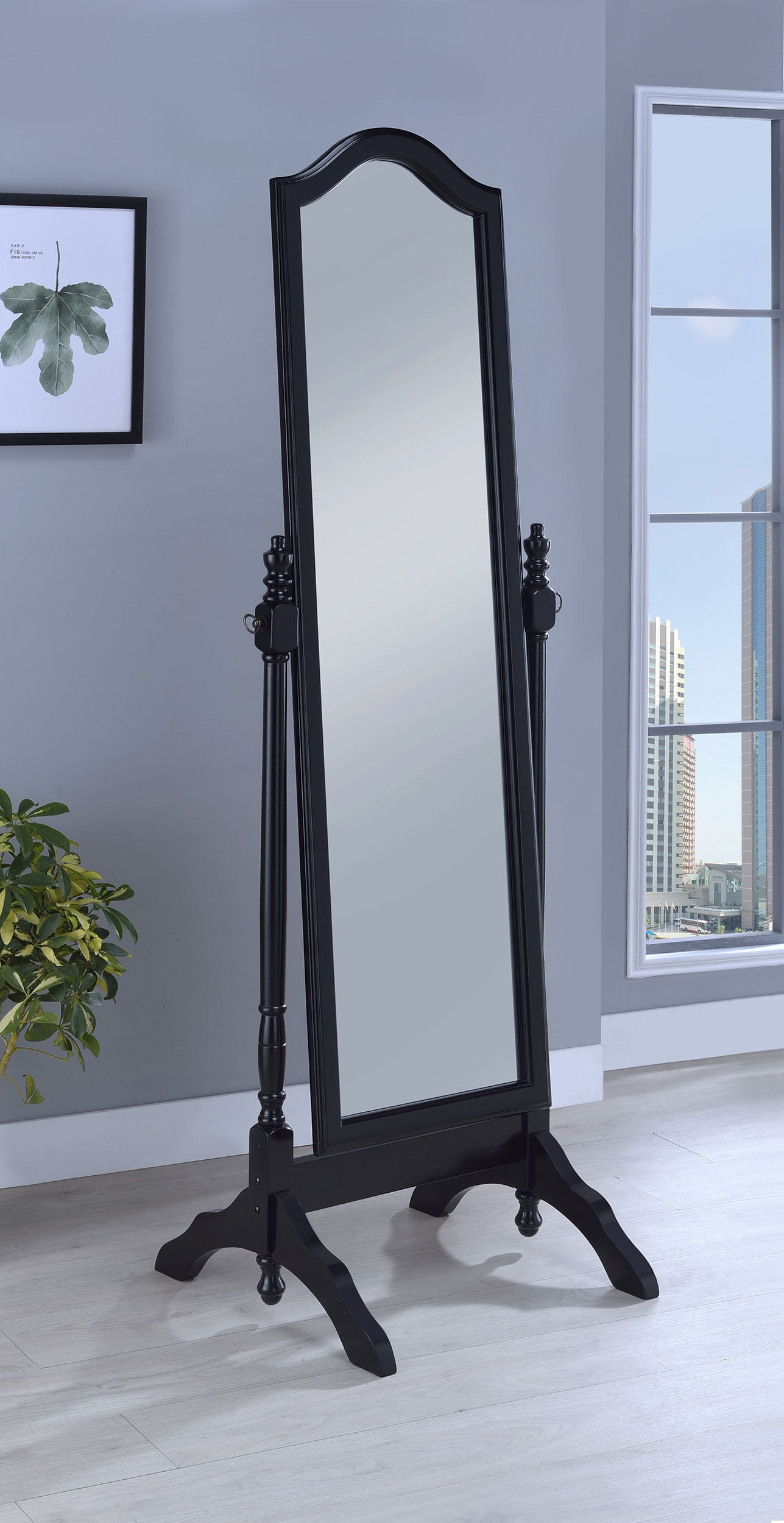 Wood Adjustable Full Length Cheval Mirror