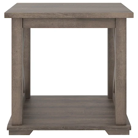 Farmhouse Style Square End Table