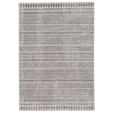 Brinoy Black/White Indoor/Outdoor Large Rug