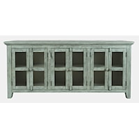 Rustic Shores 6-Door Low Accent Cabinet