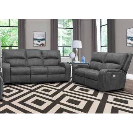 Power Reclining Sofa and Loveseat Set
