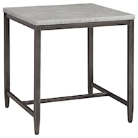 End Table with Faux Concrete Top