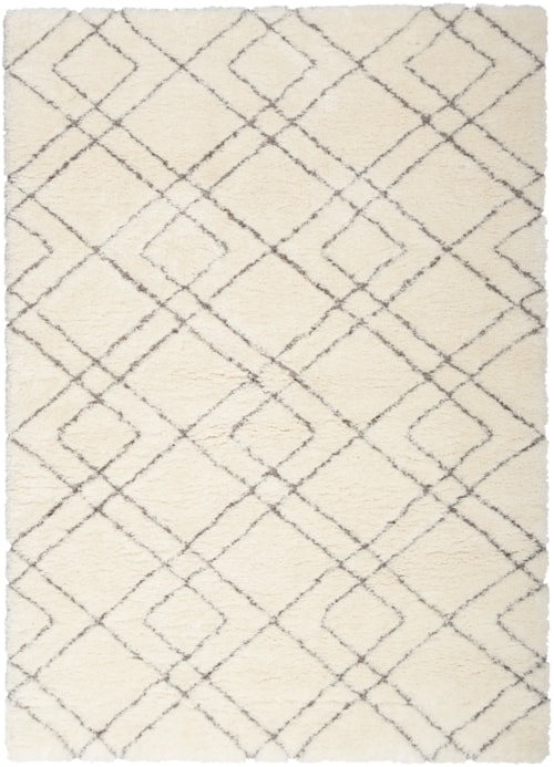 5'3" x 7'3" Ivory Rectangle Rug