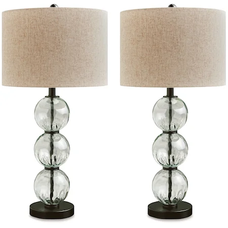 Glass Table Lamp (Set of 2)