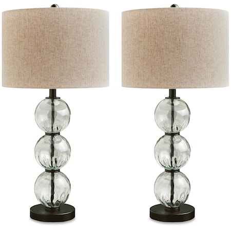 Glass Table Lamp (Set of 2)