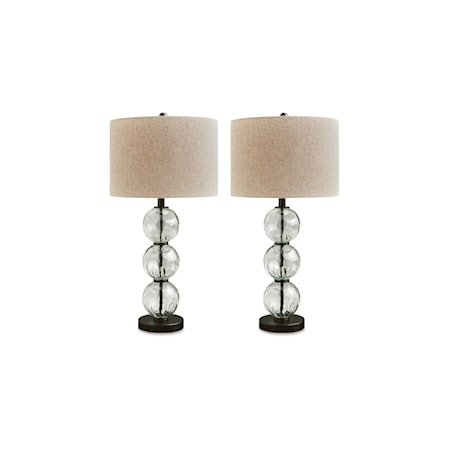 Glass Table Lamp (Set of 2)