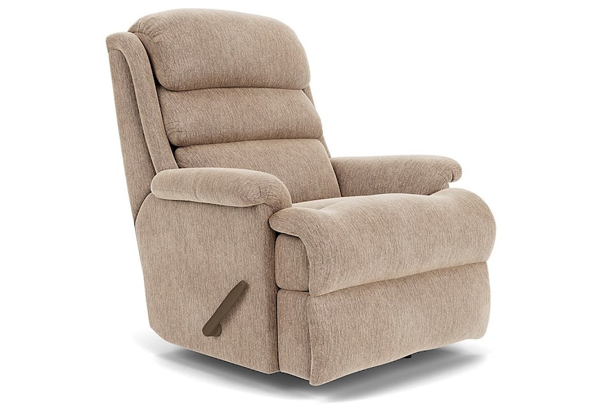 Flexsteel Yukon Casual Rocking Recliner with Channel-Tufted Back Cushion, Furniture Mart Colorado