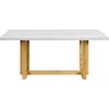 Elements International Morris Dining Table with Marble Top