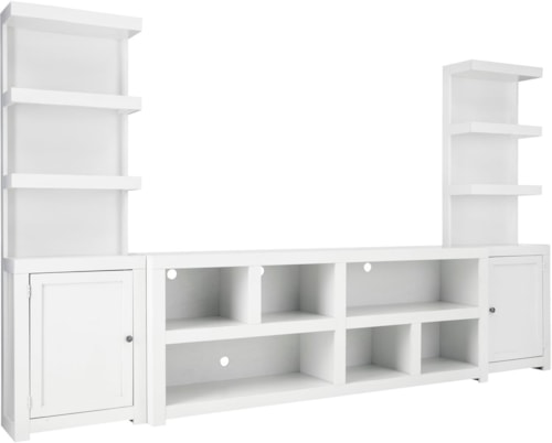 Contemporary Entertainment Wall with Wire Management