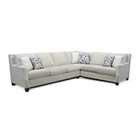 Contemporary 2-Piece Sectional Sofa with Nailheads