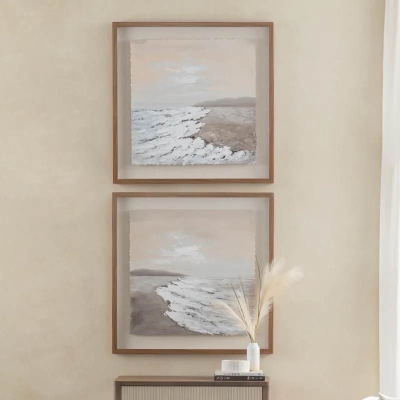 Sunny Shore - Canvas Painting - Set of 2