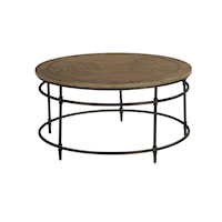Transitional Round Cocktail Table