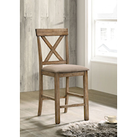 Rustic Two-Piece Counter Height Chair Set