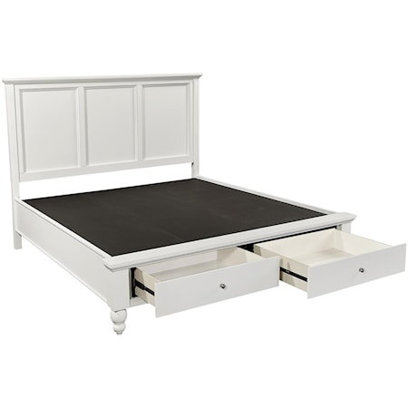 King Storage Panel Bed