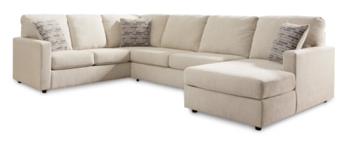 3-Piece Sectional with Right Chaise