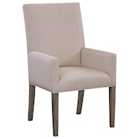 Customizable Solid Wood Upholstered Arm Chair