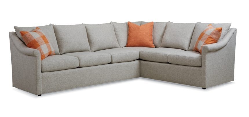 2-pc. L-Shape Sectional Sofa w/Recessed Feet