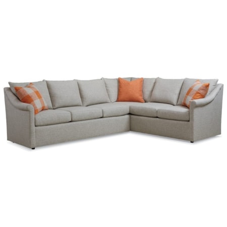 2-pc. L-Shape Sectional Sofa w/Recessed Feet