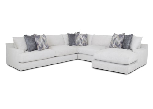 Contemporary 3-Piece Modular Sectional with Reversible Chaise