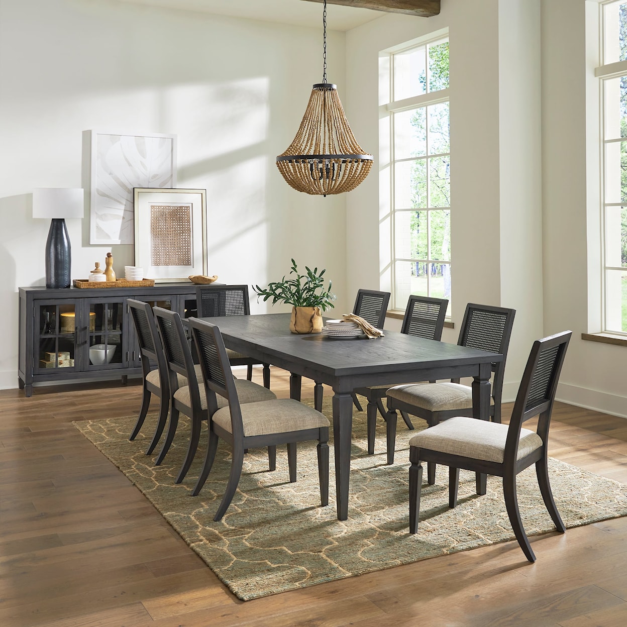 Liberty Furniture Caruso Heights 9-Piece Rectangular Dining Table Set