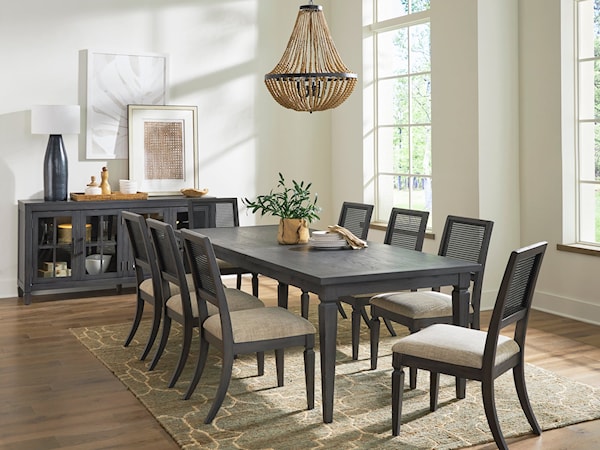 9-Piece Rectangular Dining Table Set