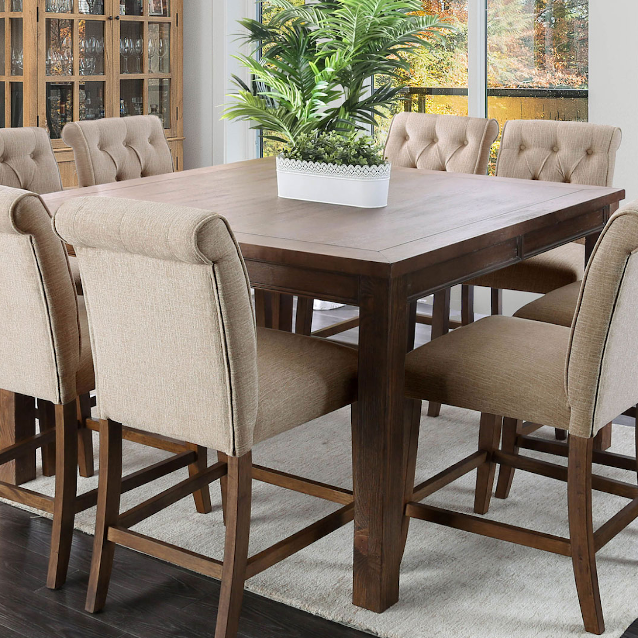 Furniture of America Sania III Counter Height Dining Table