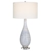 Uttermost Clariot Clariot Ribbed Blue Table Lamp