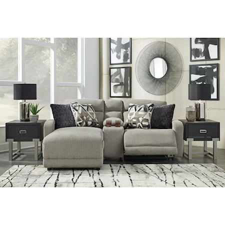 3-Piece Pwr Reclining Sectional with Chaise