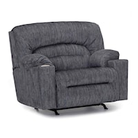 Casual Oversized Power Rocker Recliner with Cupholder and Wireless Charger with USB Port