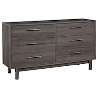 Contemporary Dresser with Six Drawers