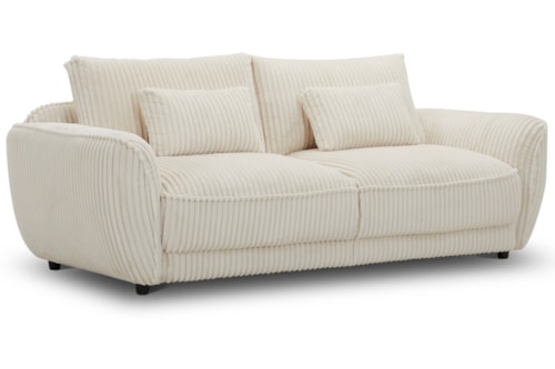 Casual Sofa with Lumbar Pillows