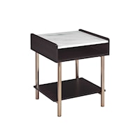 Mid-Century Modern End Table with Storage
