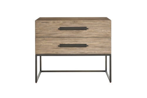 Boulder Metal Base Nightstand