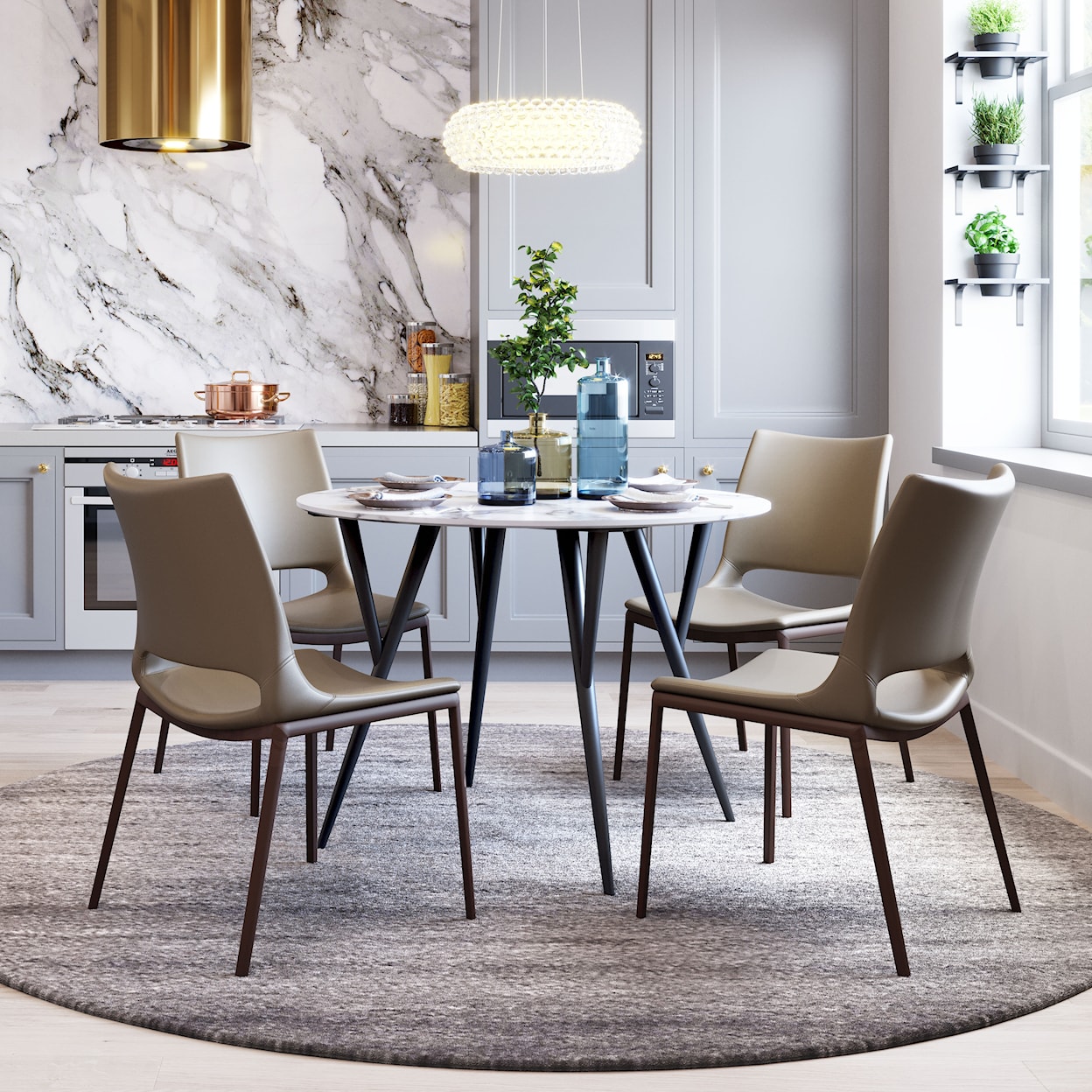 Zuo Ace Dining Chair Set