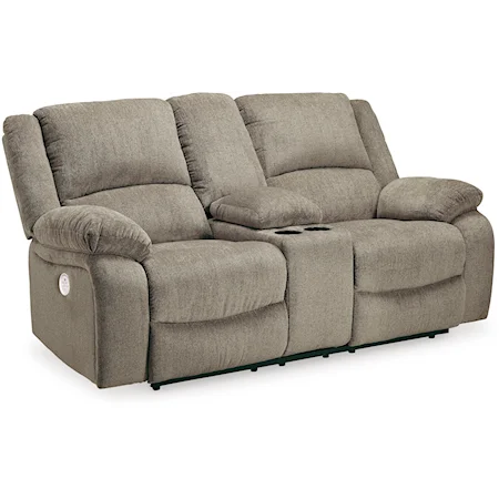 Double Reclining Power Loveseat w/ Console