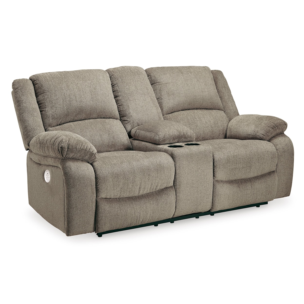 Ashley Furniture Signature Design Draycoll Double Reclining Power Loveseat w/ Console