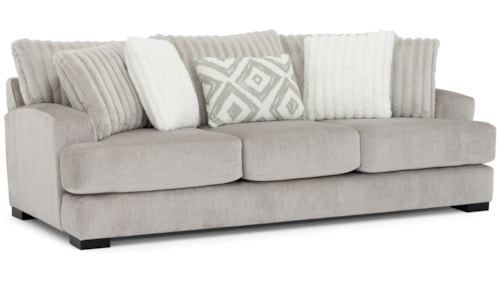 Transitional Sofa with Accent Pillows
